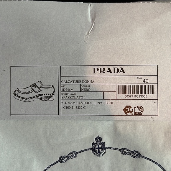 Prada chocolate brushed leather loafers (black). - Picture 10 of 12